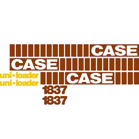 Aftermarket New Whole Machine Decal Set w/ Uni-Loader Decals Fits Case Skidsteer 1837 CASE1837DECALSET